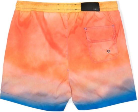 AMIRI KIDS Shorts met kleurverloop Oranje