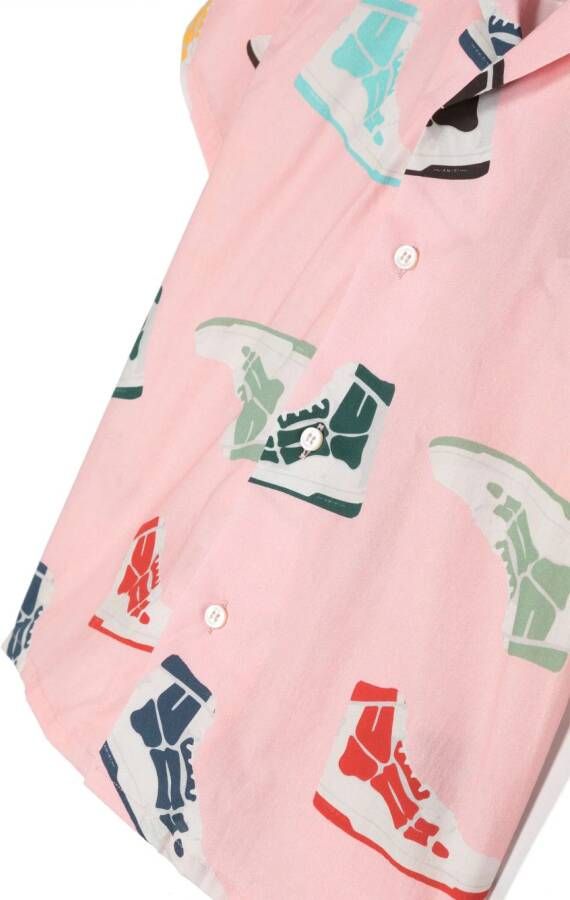 AMIRI KIDS Shirt met print Roze