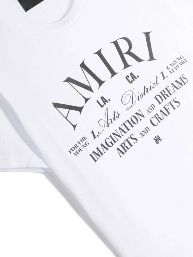 AMIRI KIDS T-shirt met logoprint Wit