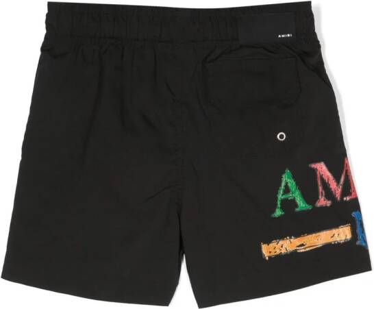 AMIRI KIDS Shorts met logoprint Zwart