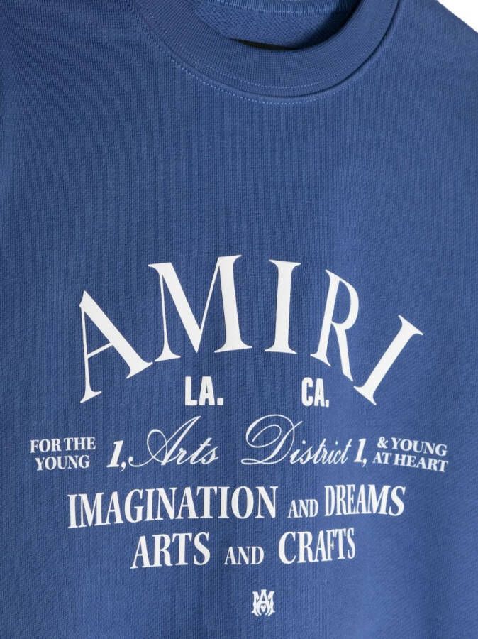 AMIRI KIDS Sweater met logoprint Blauw