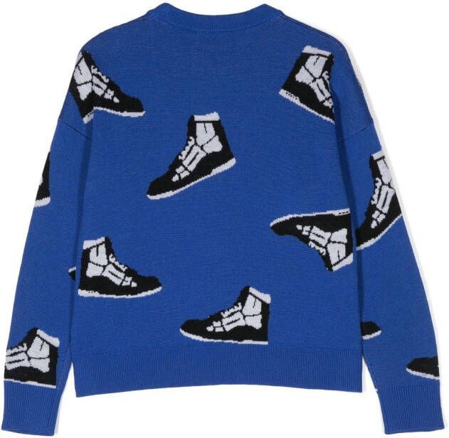 AMIRI KIDS Sweater met print Blauw