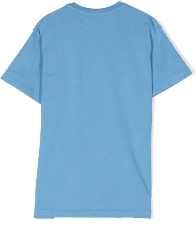 AMIRI KIDS T-shirt met logoprint Blauw