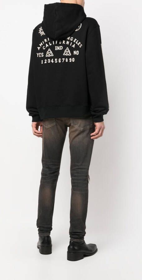 AMIRI Hoodie met geborduurd logo Zwart