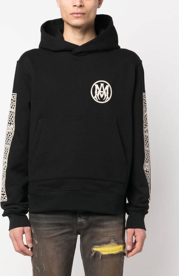 AMIRI Hoodie met geborduurd logo Zwart