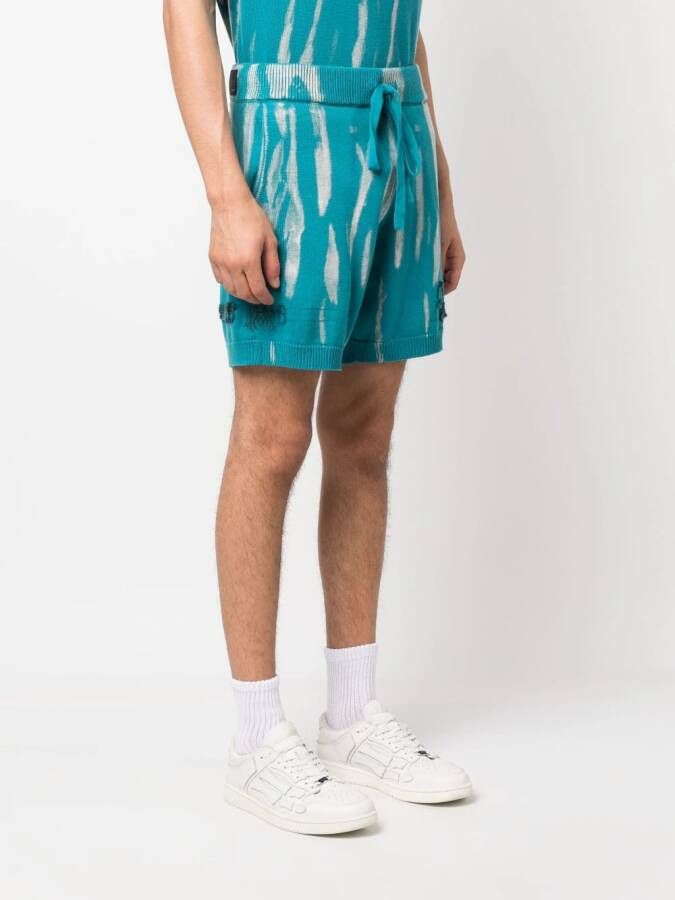 AMIRI Shorts met geborduurd logo Blauw