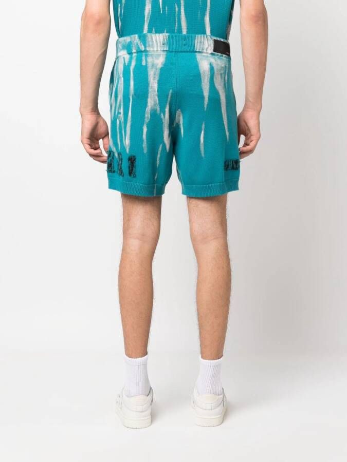 AMIRI Shorts met geborduurd logo Blauw