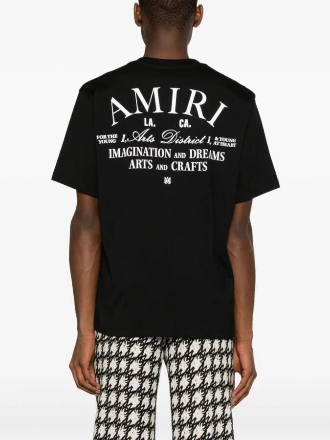 AMIRI Katoenen T-shirt met logoprint Zwart