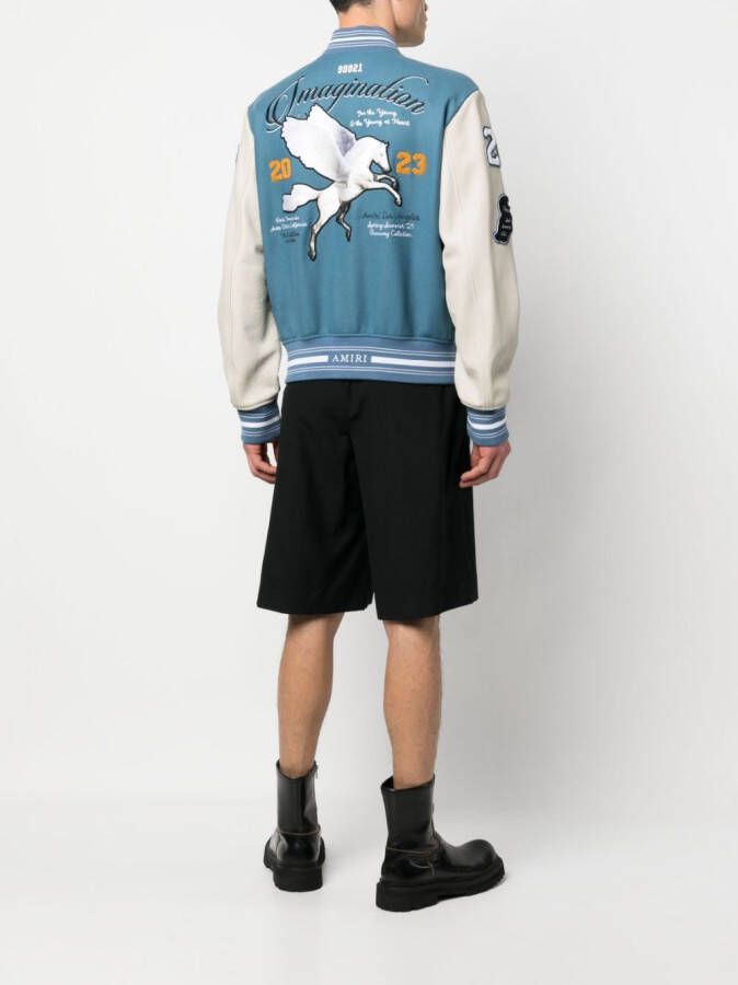 AMIRI Universiteitsjack met patchdetail Blauw