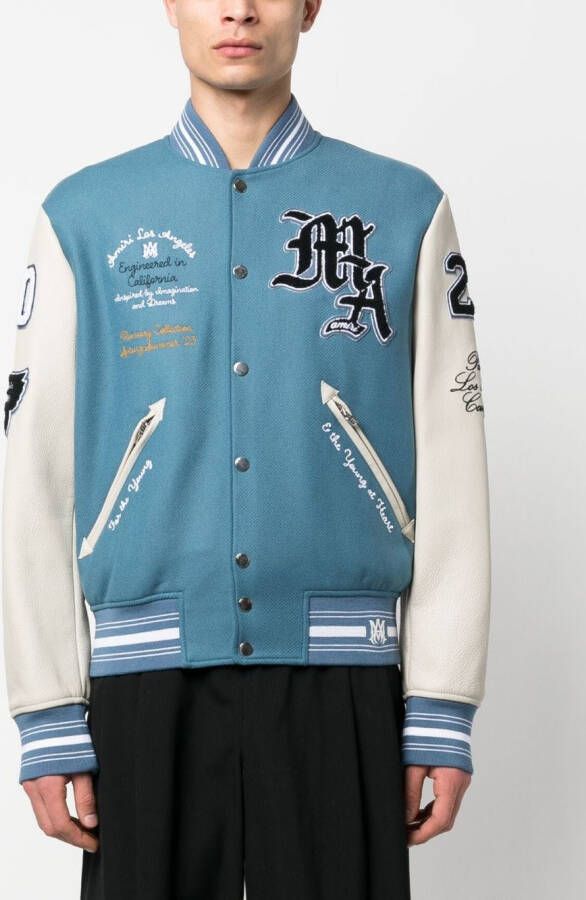AMIRI Universiteitsjack met patchdetail Blauw