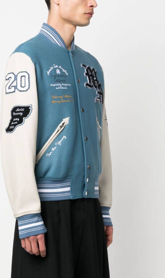 AMIRI Universiteitsjack met patchdetail Blauw
