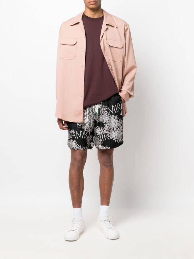 AMIRI Shorts met bloemenprint Zwart