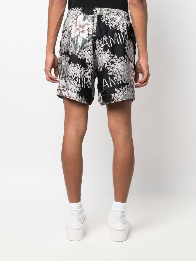 AMIRI Shorts met bloemenprint Zwart