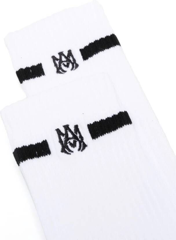 AMIRI Sokken met geborduurd logo Wit