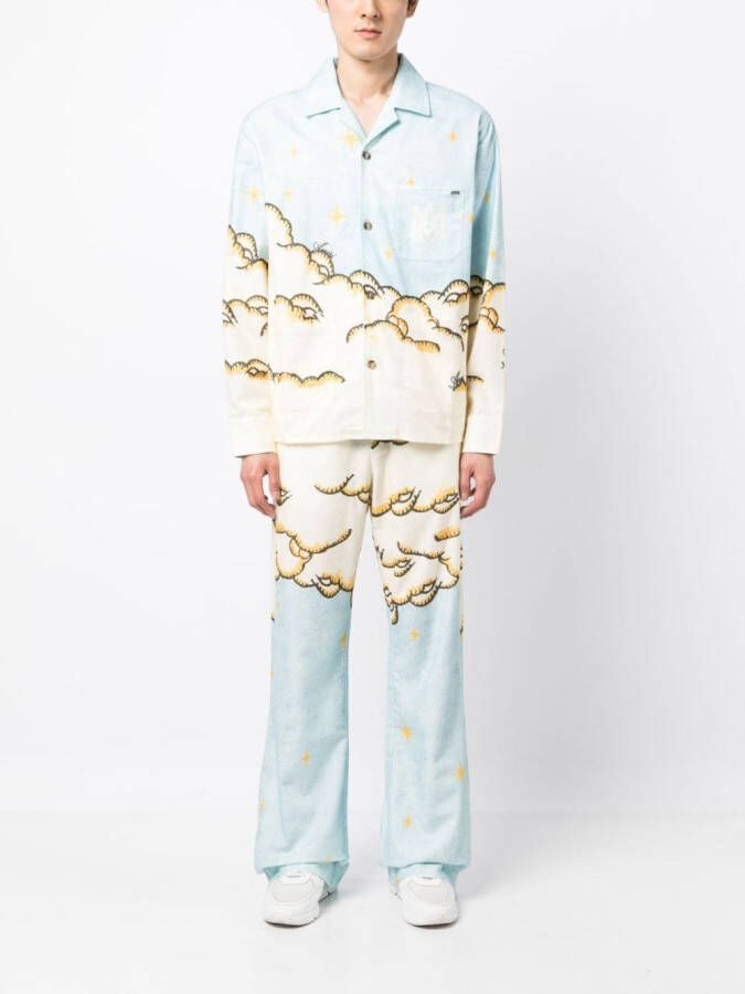 AMIRI Overhemd met print Blauw
