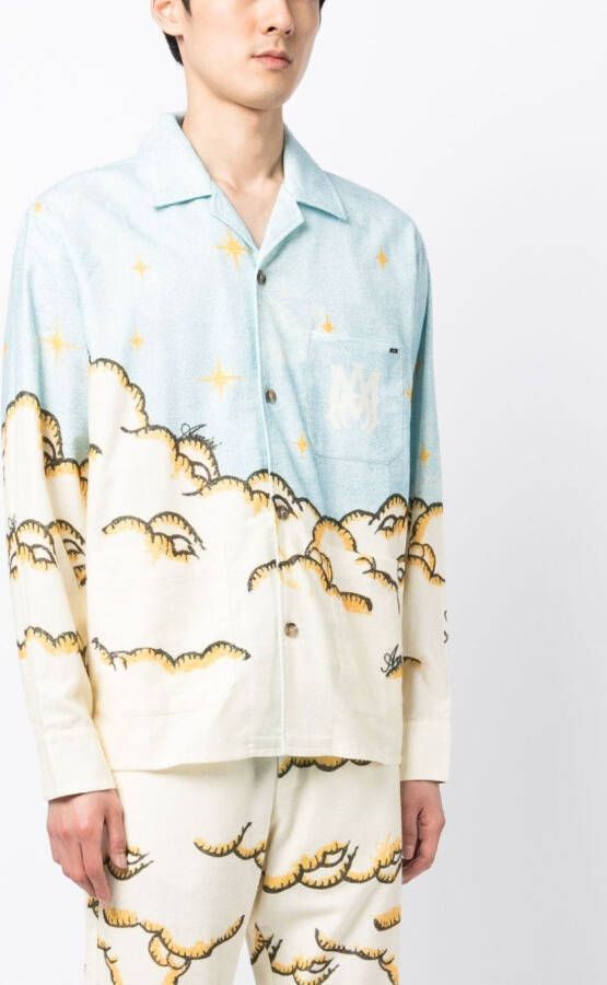AMIRI Overhemd met print Blauw