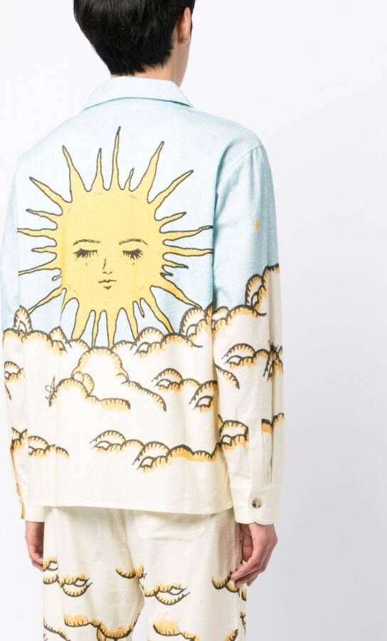 AMIRI Overhemd met print Blauw