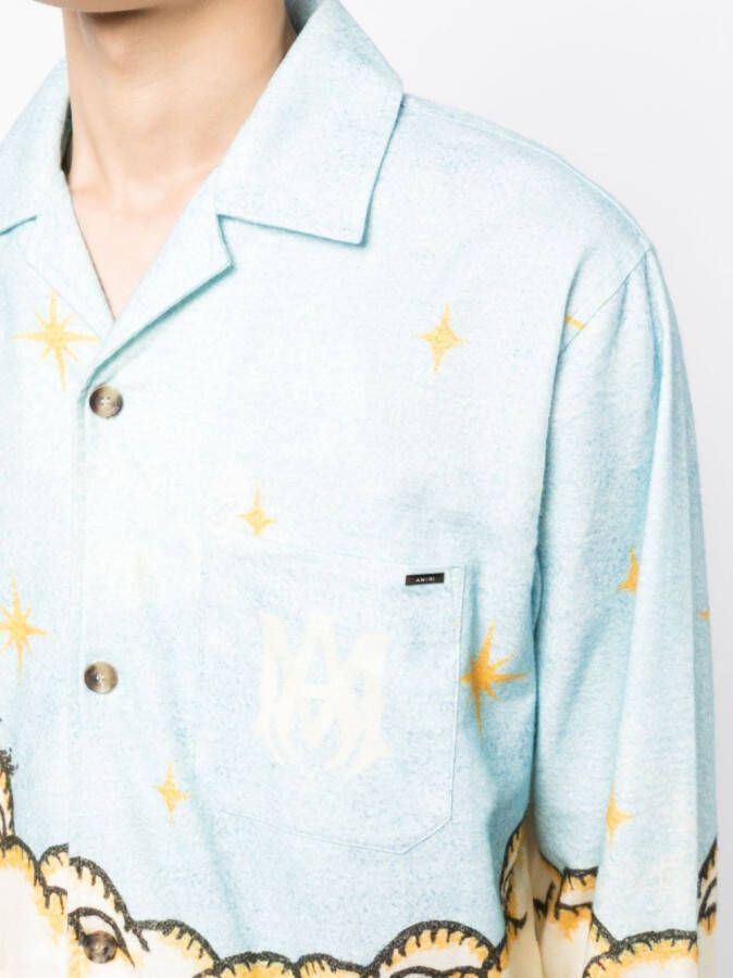 AMIRI Overhemd met print Blauw