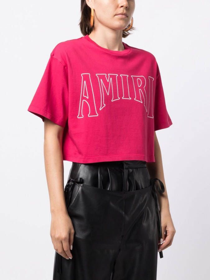 AMIRI T-shirt met logoprint Roze