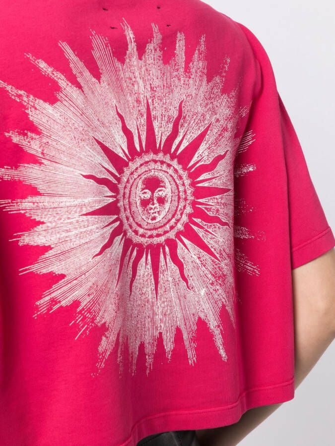 AMIRI T-shirt met logoprint Roze