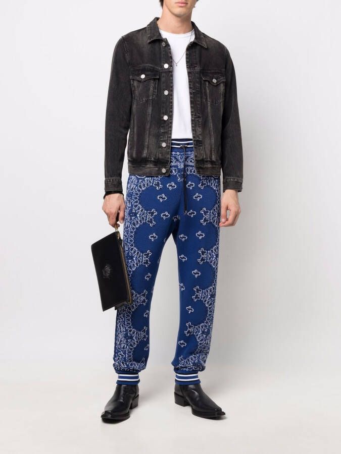 AMIRI Trainingsbroek met bandanaprint Blauw