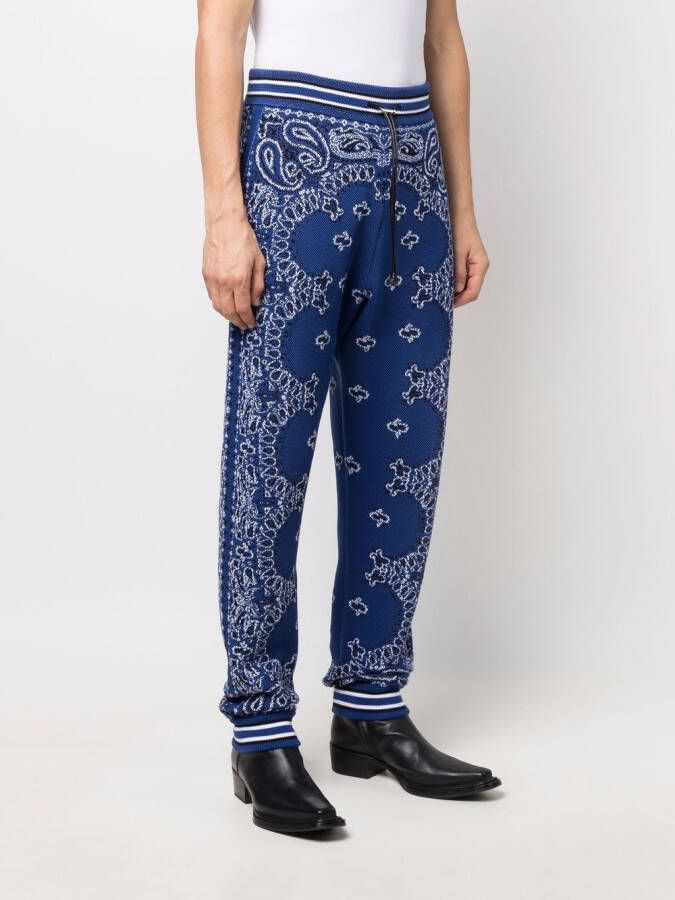 AMIRI Trainingsbroek met bandanaprint Blauw