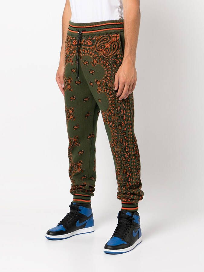 AMIRI Trainingsbroek met paisley-print Groen