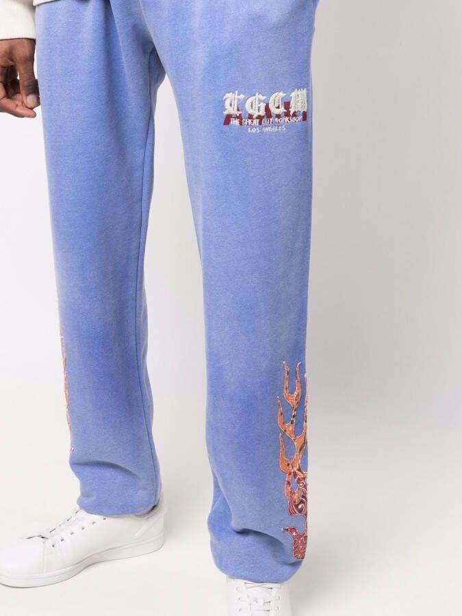 AMIRI Trainingsbroek verfraaid met vlammen Blauw