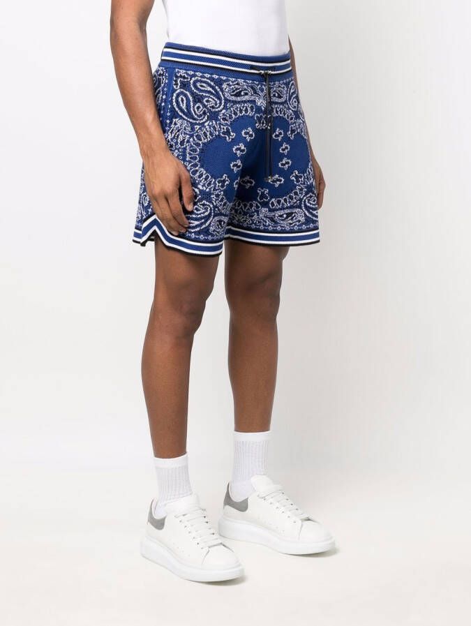 AMIRI Trainingsshorts met bandanaprint Blauw