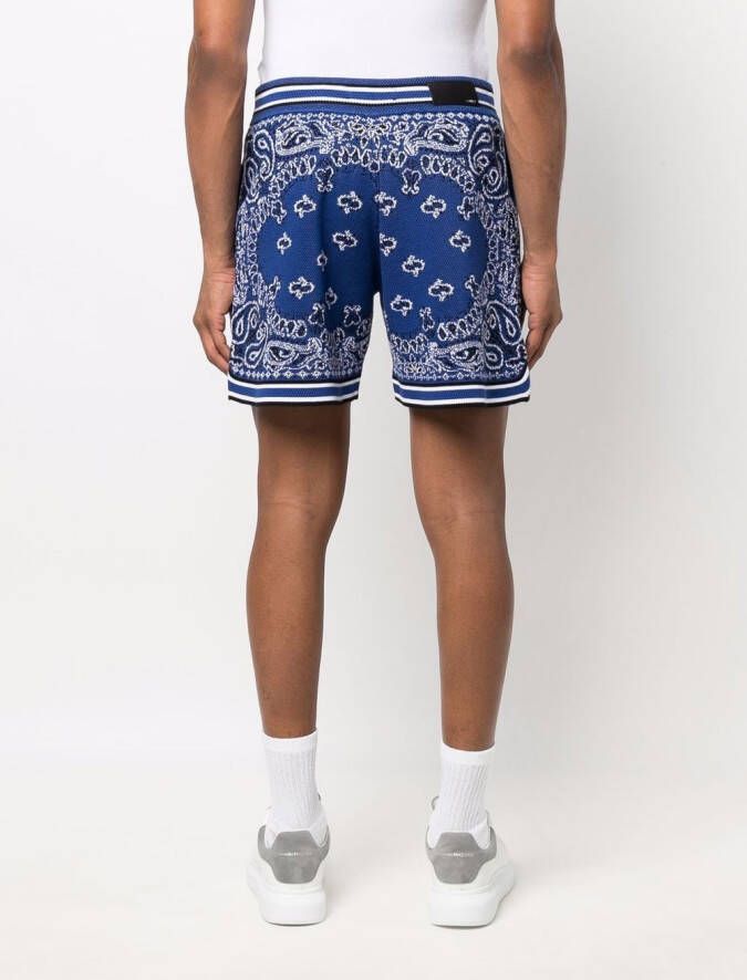 AMIRI Trainingsshorts met bandanaprint Blauw