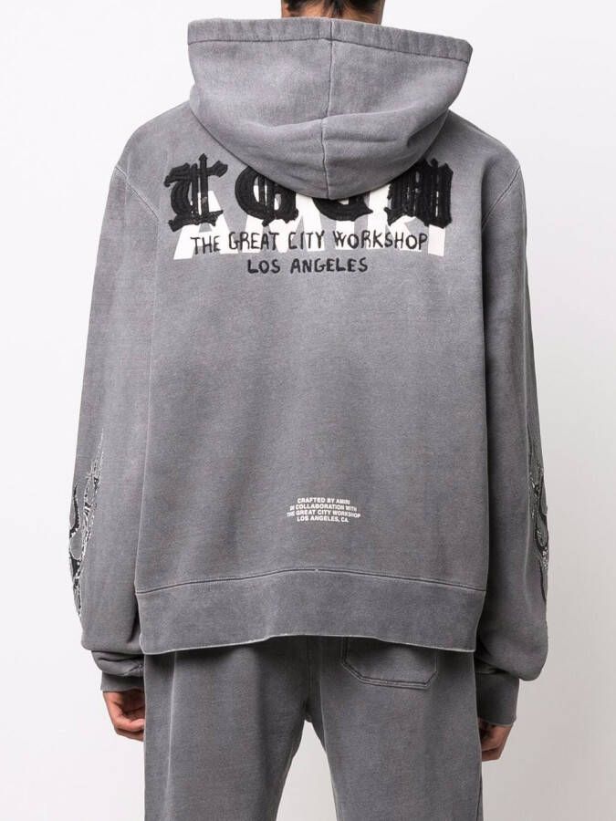 AMIRI x The Great City Workshop hoodie Grijs