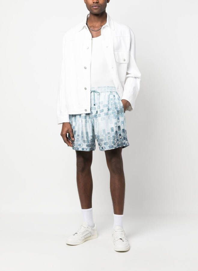 AMIRI Zijden shorts Blauw