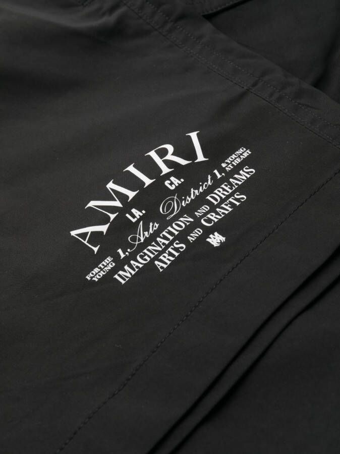 AMIRI Zwembroek met logoprint Zwart