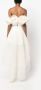 Ana Radu floral-appliqué organza layered dress Wit - Thumbnail 4