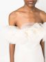 Ana Radu floral-appliqué organza layered dress Wit - Thumbnail 5