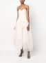 Ana Radu floral-appliqué organza midi dress Wit - Thumbnail 2