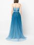 Ana Radu gradient-effect organza maxi dress Blauw - Thumbnail 4