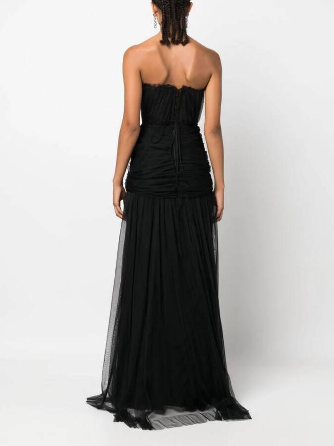 Ana Radu Maxi-jurk met korset-stijl Zwart