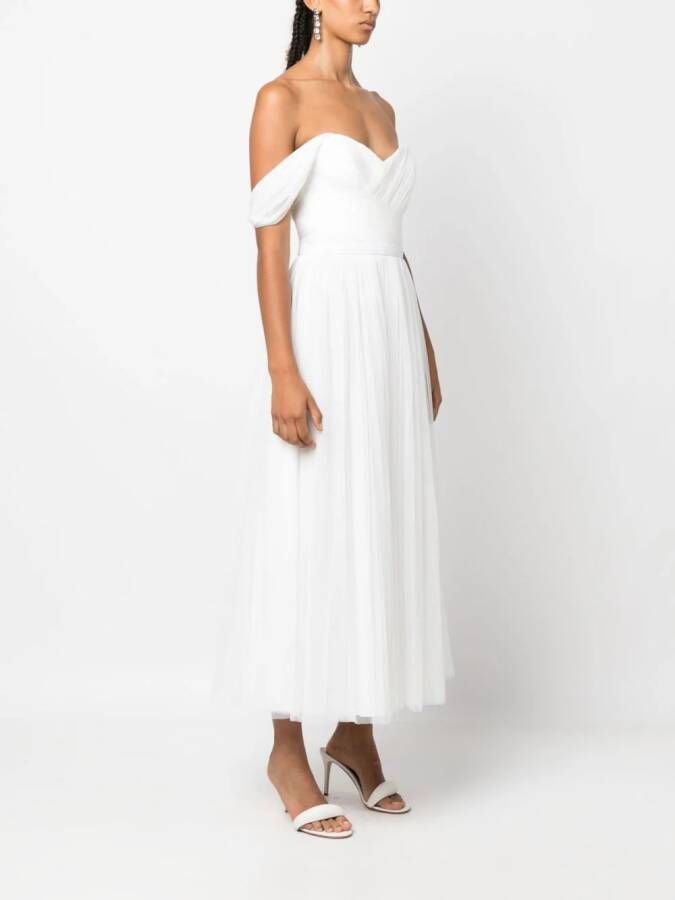 Ana Radu Mini-jurk met sweetheart hals Wit