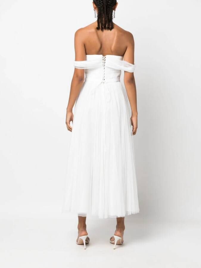 Ana Radu Mini-jurk met sweetheart hals Wit