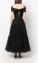 Ana Radu off-shoulder fluted maxi dress Zwart - Thumbnail 4