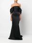 Ana Radu Off-shoulder maxi-jurk Zwart - Thumbnail 2