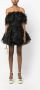 Ana Radu off-shoulder organza minidress Zwart - Thumbnail 1