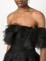 Ana Radu off-shoulder organza minidress Zwart - Thumbnail 4