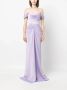 Ana Radu off-shoulder satin maxi dress Paars - Thumbnail 2