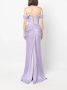 Ana Radu off-shoulder satin maxi dress Paars - Thumbnail 4