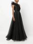 Ana Radu one-shoulder organza maxi dress Zwart - Thumbnail 3