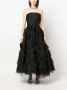 Ana Radu ruffled corset-style midi dress Zwart - Thumbnail 2