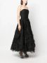 Ana Radu ruffled corset-style midi dress Zwart - Thumbnail 3