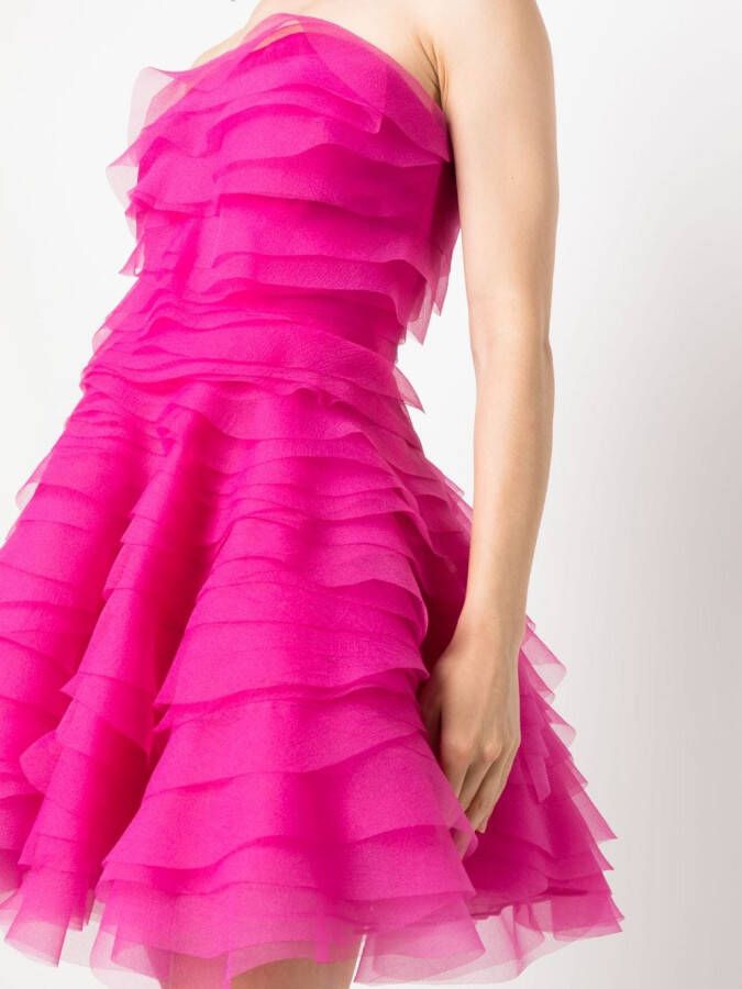 Ana Radu ruffled organza minidress Roze